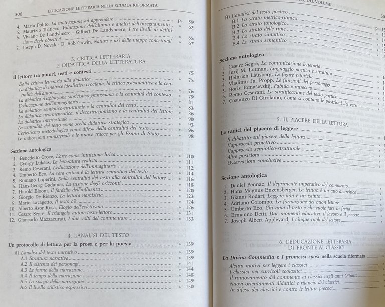 EDUCAZIONE LETTERARIA NELLA SCUOLA RIFORMATA. FINALITÀ, METODI, QUESTIONI APERTE, ESEMPLIFICAZIONI …