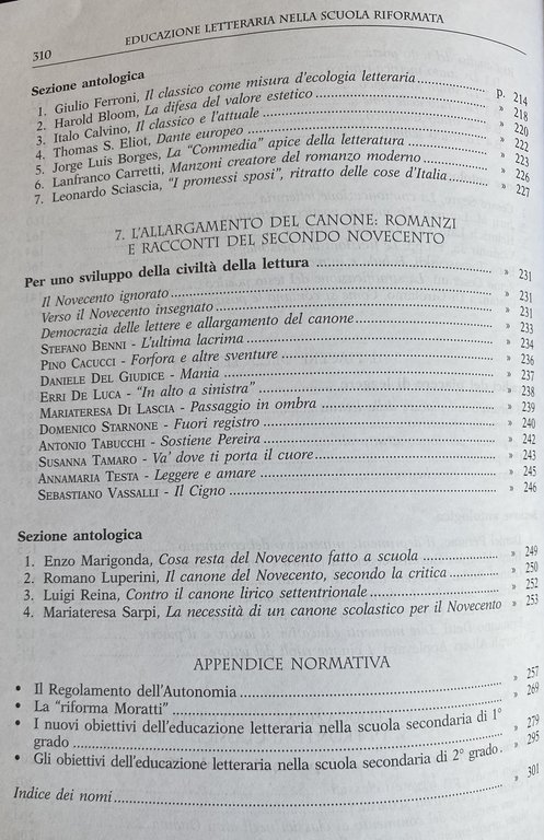 EDUCAZIONE LETTERARIA NELLA SCUOLA RIFORMATA. FINALITÀ, METODI, QUESTIONI APERTE, ESEMPLIFICAZIONI …