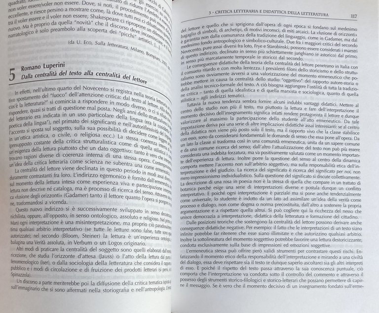 EDUCAZIONE LETTERARIA NELLA SCUOLA RIFORMATA. FINALITÀ, METODI, QUESTIONI APERTE, ESEMPLIFICAZIONI …