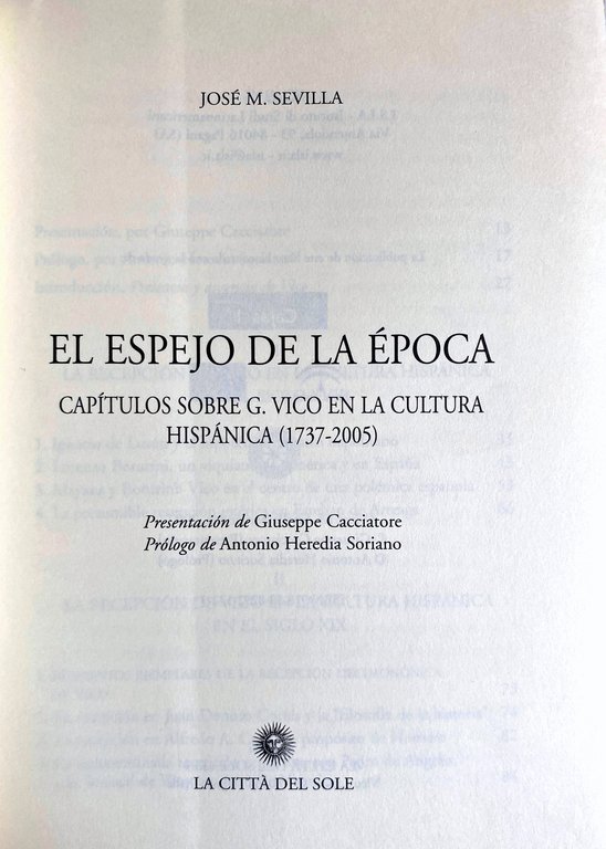 EL ESPEJO DE LA ÉPOCA. CAPITULOS SOBRE GIAMBATTISTA VICO EN …