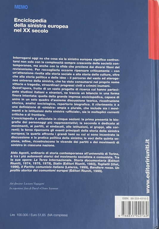 ENCICLOPEDIA DELLA SINISTRA EUROPEA NEL XX SECOLO. (DIRETTA DA ALDO …