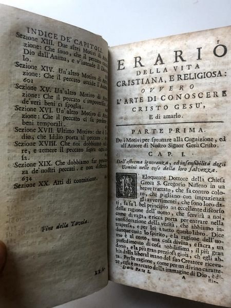 ERARIO DELLA VITA CRISTIANA E RELIGIOSA, OVVERO L'ARTE DI CONOSCERE …