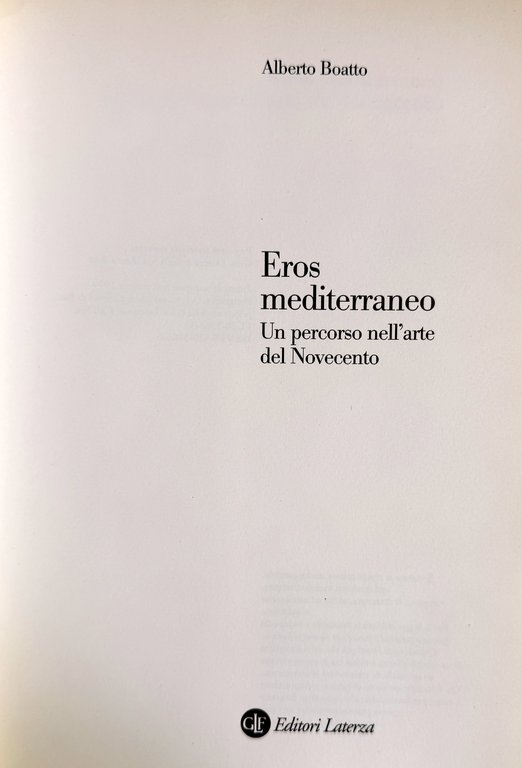 EROS MEDITERRANEO. UN PERCORSO NELL'ARTE DEL NOVECENTO | Immagine Gallery 6