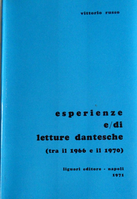 ESPERIENZE E/DI LETTURE DANTESCHE (TRA IL 1966 E IL 1970) | Immagine Gallery 3