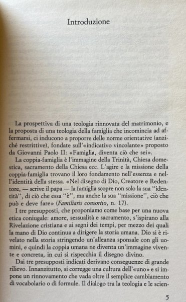 ETICA CONIUGALE. PER UN RINNOVAMENTO DELLA MORALE MATRIMONIALE