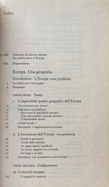 EUROPA. UNA GEOGRAFIA. A CURA DI SERGIO VENTRIGLIA