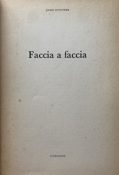 FACCIA A FACCIA
