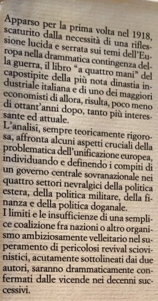 FEDERAZIONE EUROPEA O LEGA DELLE NAZIONI?