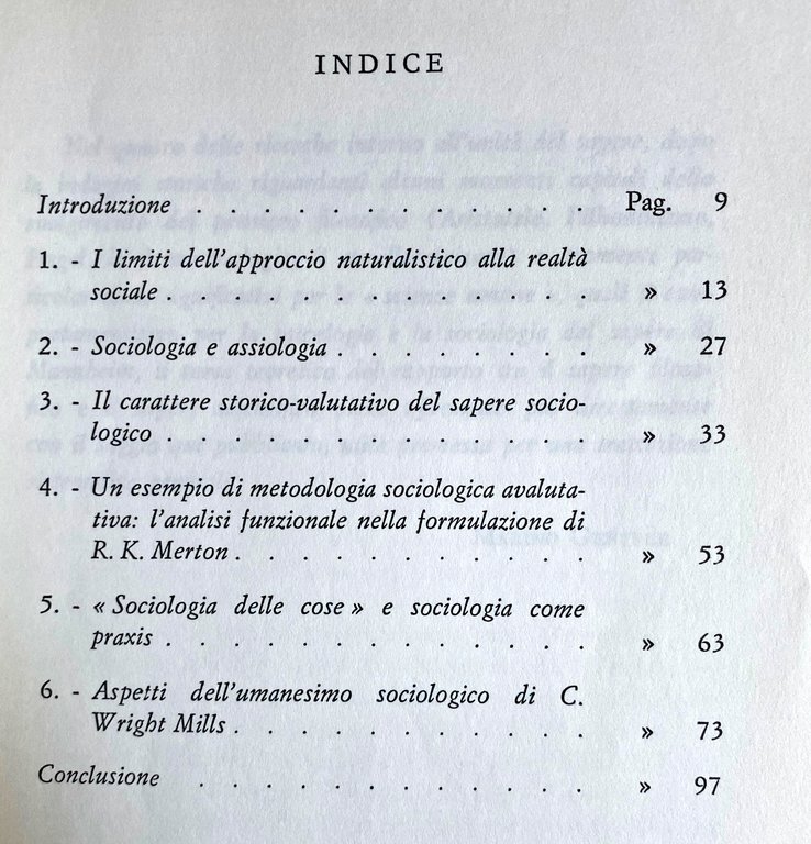 FILOSOFIA E SOCIOLOGIA (OGGETTIVITÀ E VALUTAZIONI ETICO-POLITICHE NELLA CONOSCENZA SOCIOLOGICA)