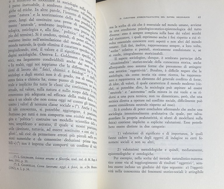 FILOSOFIA E SOCIOLOGIA (OGGETTIVITÀ E VALUTAZIONI ETICO-POLITICHE NELLA CONOSCENZA SOCIOLOGICA)