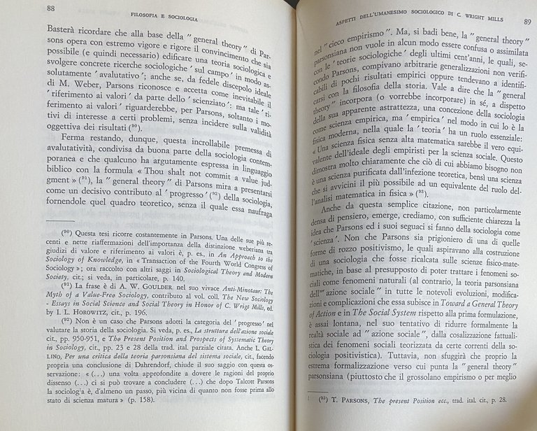 FILOSOFIA E SOCIOLOGIA (OGGETTIVITÀ E VALUTAZIONI ETICO-POLITICHE NELLA CONOSCENZA SOCIOLOGICA)