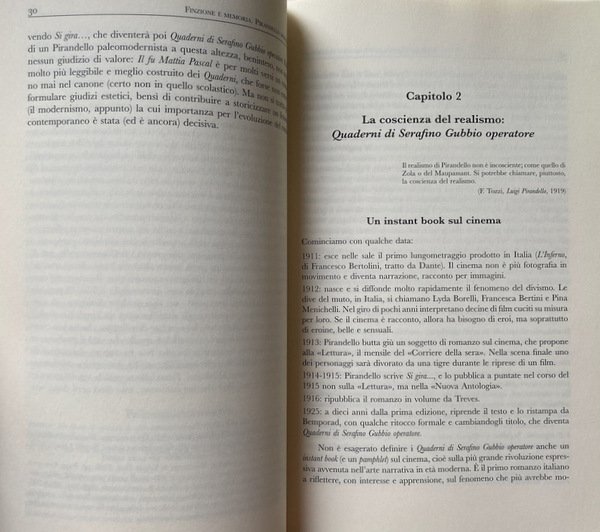 FINZIONE E MEMORIA. PIRANDELLO MODERNISTA