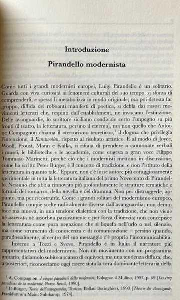 FINZIONE E MEMORIA. PIRANDELLO MODERNISTA