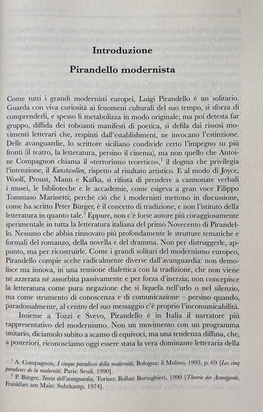 FINZIONE E MEMORIA. PIRANDELLO MODERNISTA