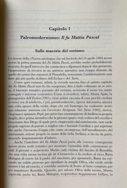 FINZIONE E MEMORIA. PIRANDELLO MODERNISTA