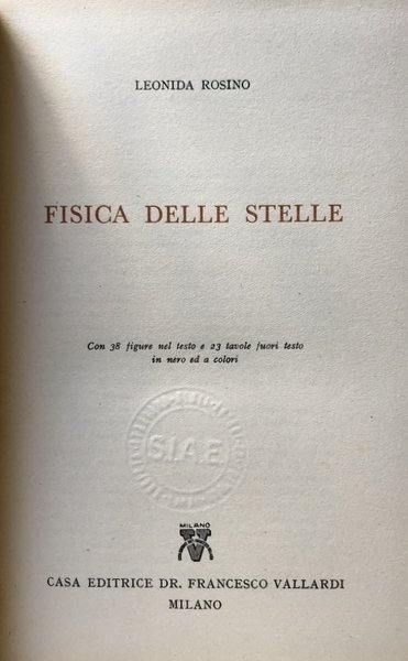 FISICA DELLE STELLE