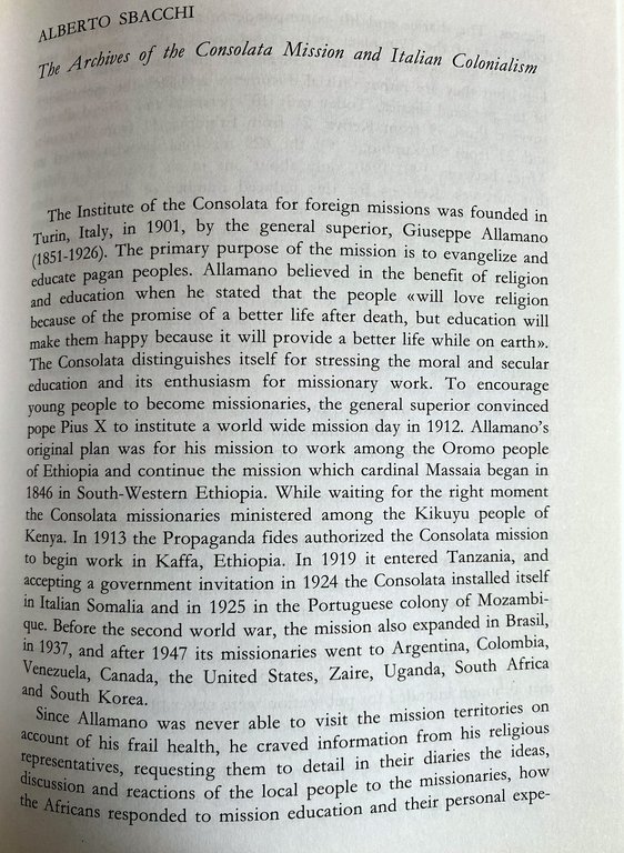 FONTI E PROBLEMI DELLA POLITICA COLONIALE ITALIANA. Atti del convegno …