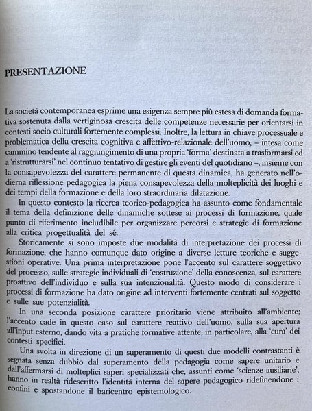 FORMAZIONE E CONTESTO. ITINERARI TEORICI E PERCORSI ANTOLOGICI. CON FLOPPY …
