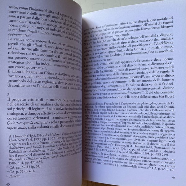 FOUCAULT E KANT. CRITICA CLINICA ETICA