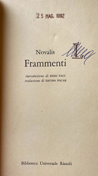 FRAMMENTI