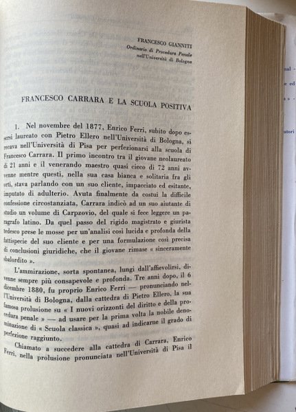 FRANCESCO CARRARA NEL PRIMO CENTENARIO DELLA MORTE. ATTI DEL CONVEGNO …