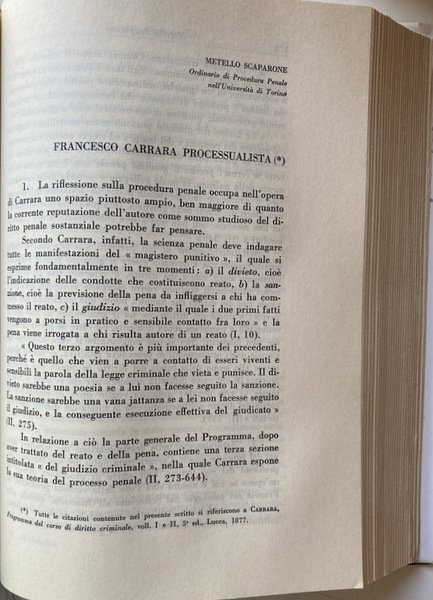 FRANCESCO CARRARA NEL PRIMO CENTENARIO DELLA MORTE. ATTI DEL CONVEGNO …