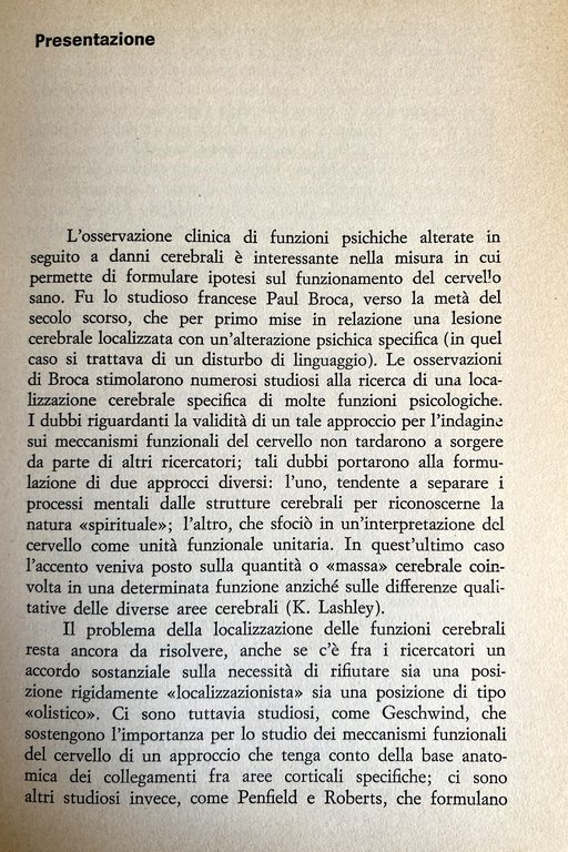 FUNZIONI CEREBRALI E PROCESSI MENTALI