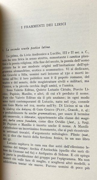 GAIO VALERIO CATULLO: IL LIBRO E I FRAMMENTI DEI POETI …