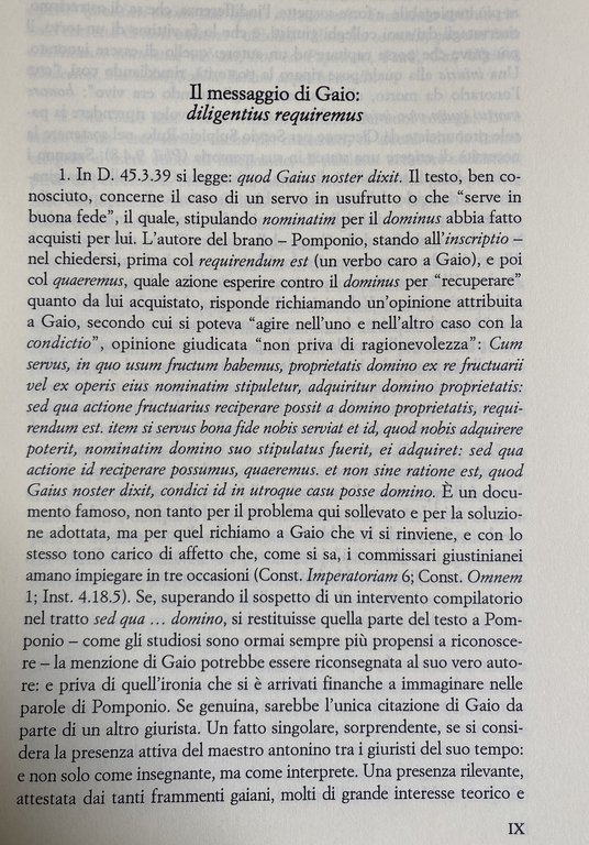GAIUS DIXIT: LA VOCE DI UN GIURISTA DI FRONTIERA