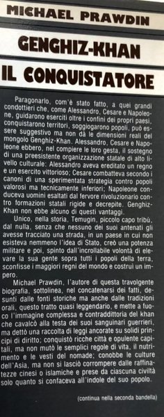 GENGHIZ-KHAN IL CONQUISTATORE. (GENGIS-KHAN)