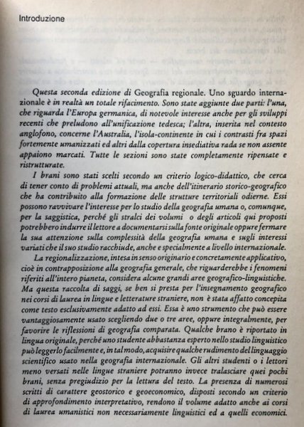 GEOGRAFIA REGIONALE. UNO SGUARDO INTERNAZIONALE