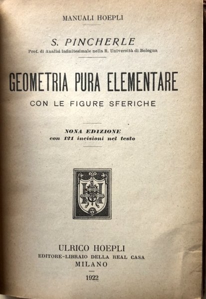 GEOMETRIA PURA ELEMENTARE CON LE FIGURE SFERICHE