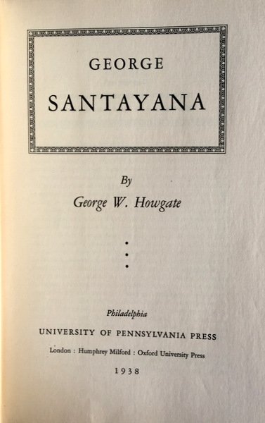 GEORGE SANTAYANA