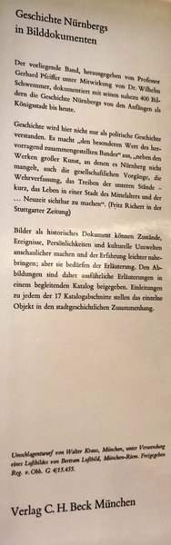 GESCHICHTE NÜRNBERGS IN BILDDOKUMENTEN