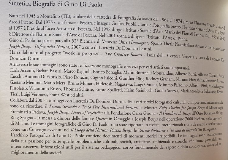 GINO DI PAOLO: TO KEEP A GOOD MEMORY