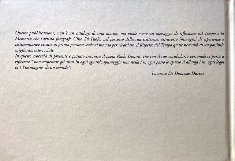 GINO DI PAOLO: TO KEEP A GOOD MEMORY