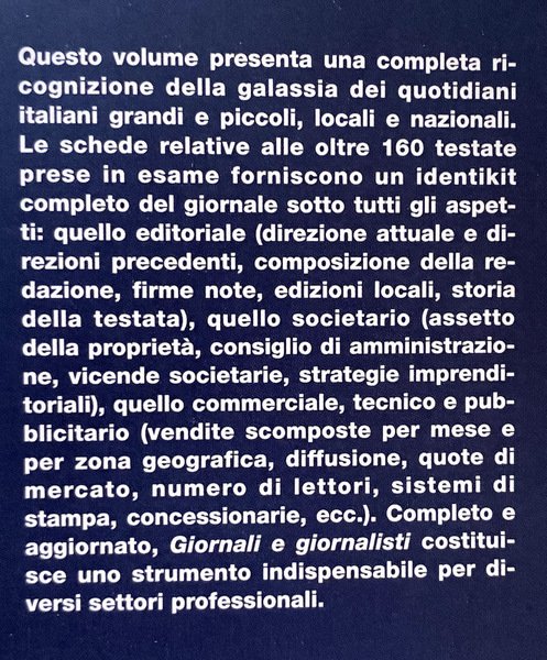 GIORNALI E GIORNALISTI