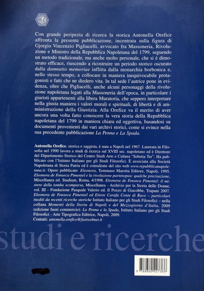 GJORGIO VINCENZIO PIGLIACELLI: AVVOCATO FRA MASSONERIA E RIVOLUZIONE MINISTRO DELLA …