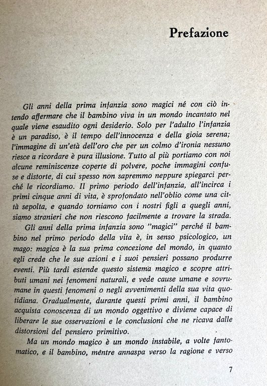 GLI ANNI MAGICI. I PROBLEMI DELL'INFANZIA DALLA NASCITA ALL'ADOLESCENZA