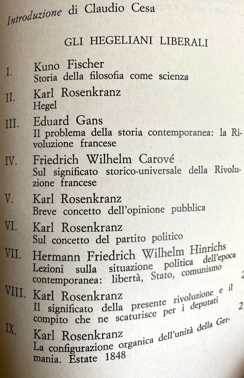 GLI HEGELIANI LIBERALI