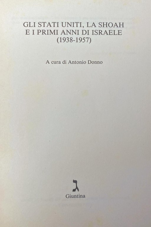 GLI STATI UNITI, LA SHOAH E I PRIMI ANNI DI …