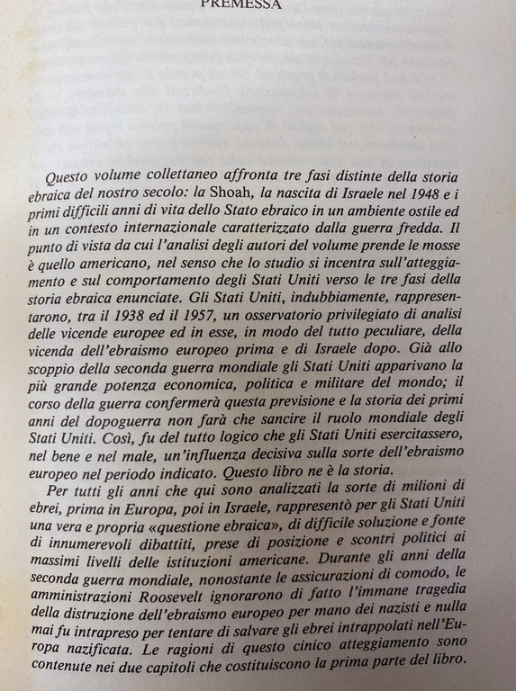 GLI STATI UNITI, LA SHOAH E I PRIMI ANNI DI …