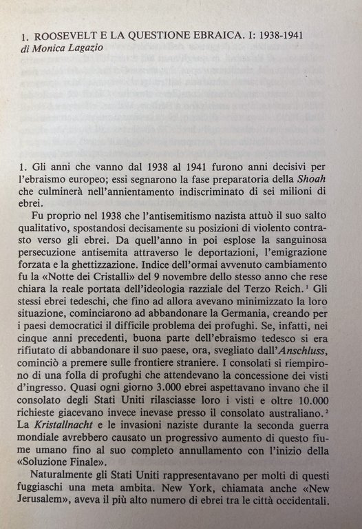 GLI STATI UNITI, LA SHOAH E I PRIMI ANNI DI …