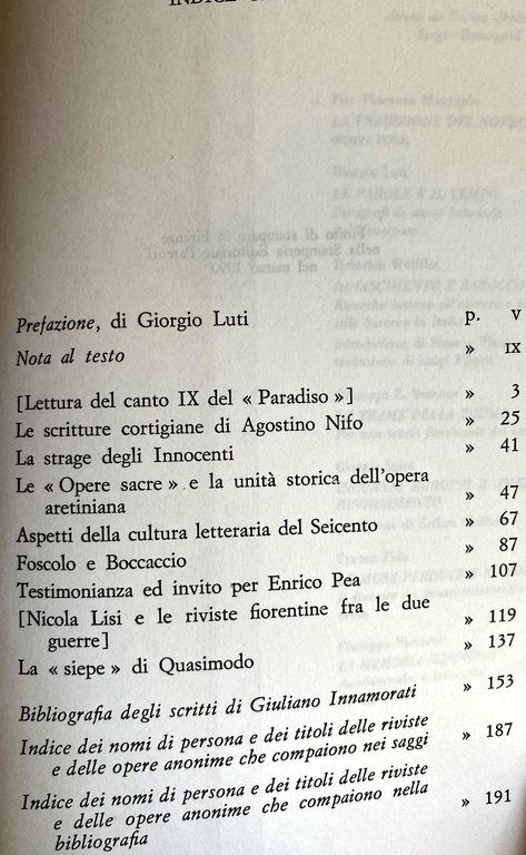 GLI STRUMENTI DEL DUBBIO. STUDI LETTERARI FRA TRECENTO E NOVECENTO.