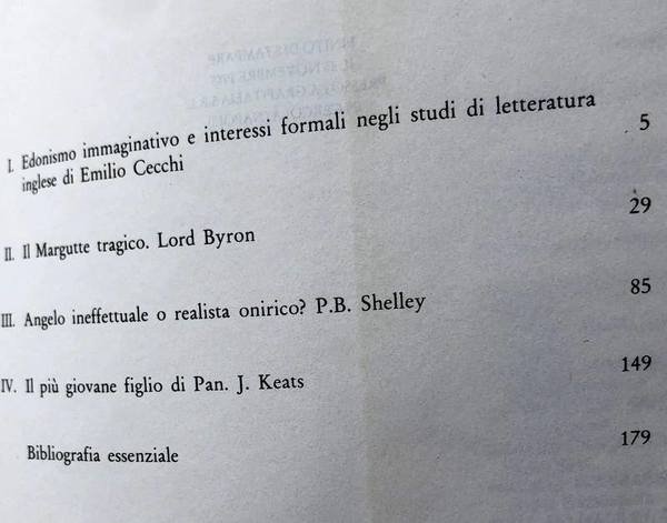 GLI SVAGHI DI ORTENSIO: BYRON, SHELLEY, KEATS E LA CRITICA …