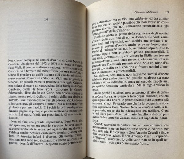 GLI UOMINI DEL DISONORE. LA MAFIA SICILIANA NELLA VITA DEL …