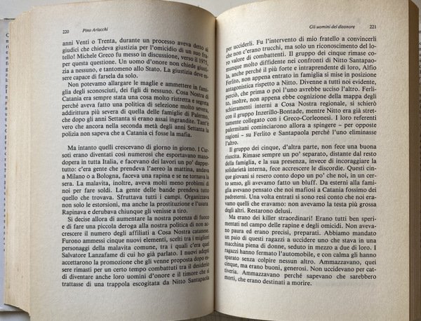 GLI UOMINI DEL DISONORE. LA MAFIA SICILIANA NELLA VITA DEL …