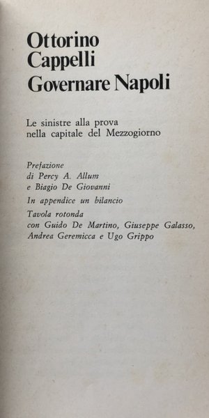 GOVERNARE NAPOLI: LE SINISTRE ALLA PROVA NELLA CAPITALE DEL MEZZOGIORNO