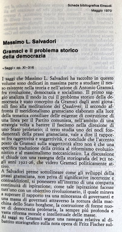 GRAMSCI E IL PROBLEMA STORICO DELLA DEMOCRAZIA