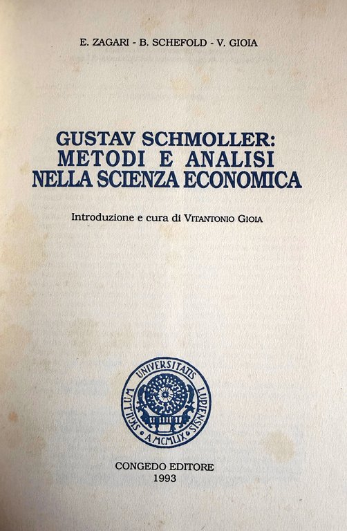 GUSTAV SCHMOLLER: METODI E ANALISI NELLA SCIENZA ECONOMICA | Immagine Gallery 5
